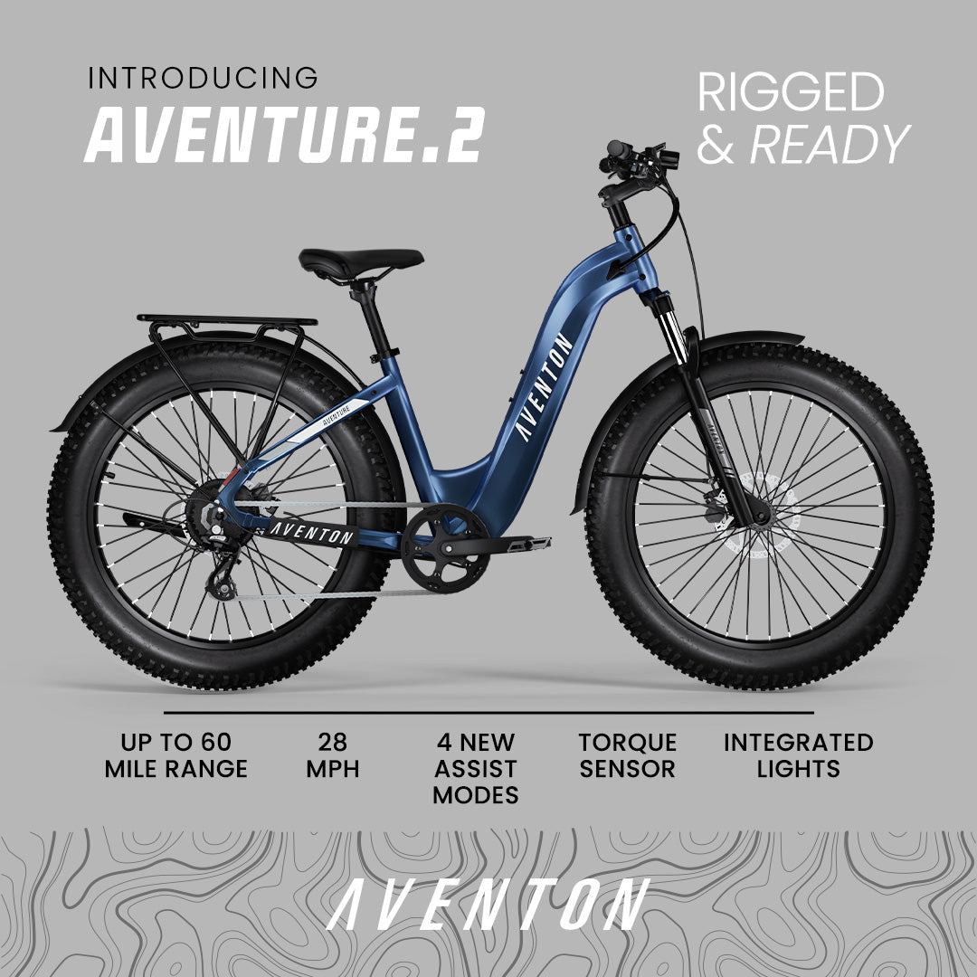 AVENTON Aventure.2 Step-Through Fat Tire E-Bike